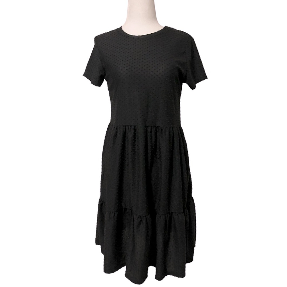 Rolla Coster Junior’s Black Dotted Texture Dress